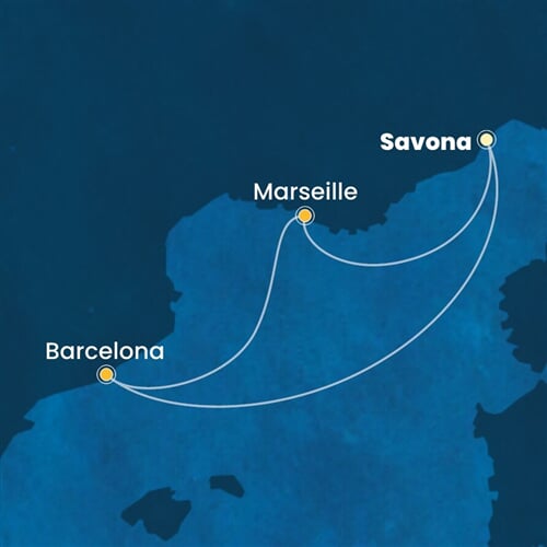 Trasa plavby CFS-SVN03A2O