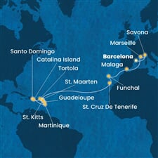 Costa Fascinosa - Španělsko, Itálie, Francie, Portugalsko, Nizozemské Antily, ... (z Barcelony)