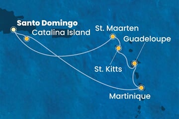 Costa Fascinosa - Dominikán.rep., Nizozemské Antily (Santo Domingo)