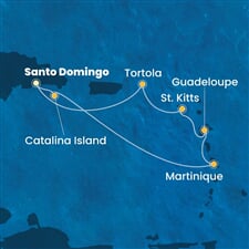 Costa Fascinosa - Dominikán.rep., Nizozemské Antily, Panenské o. (britské) (Santo Domingo)