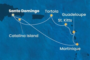 Costa Fascinosa - Dominikán.rep., Nizozemské Antily, Panenské o. (britské) (Santo Domingo)