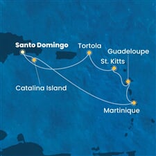 Costa Fascinosa - Dominikán.rep., Nizozemské Antily, Panenské o. (britské) (Santo Domingo)