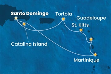 Costa Fascinosa - Dominikán.rep., Nizozemské Antily, Panenské o. (britské) (Santo Domingo)