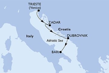 MSC FANTASIA - Olaszország, Horvátország (a Trieszt-ből)