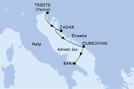MSC FANTASIA - Olaszország, Horvátország (a Trieszt-ből)
