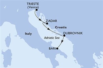 MSC Fantasia - Itálie, Chorvatsko (z Terstu)