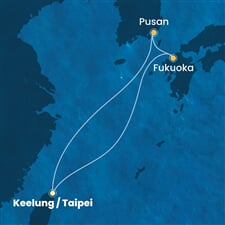 Costa Serena - Japonsko, Jižní Korea