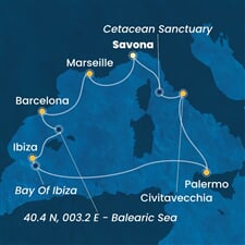 Costa Toscana - Itálie, Francie, Španělsko (ze Savony)
