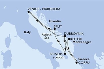 MSC ARMONIA - Itálie, Chorvatsko, Řecko, Černá Hora (z Benátek)