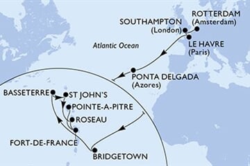 MSC VIRTUOSA - Nizozemí, Velká Británie, Francie, Portugalsko, Barbados, ... (Rotterdam)