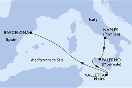 MSC MAGNIFICA - Olaszország, Málta, Spanyolország (a Nápoly-ból)