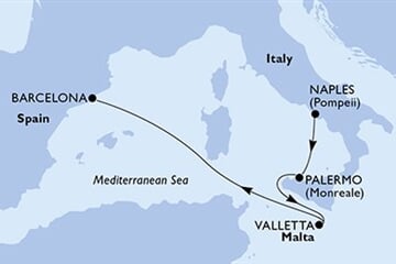 MSC MAGNIFICA - Itálie, Malta, Španělsko (Neapol)