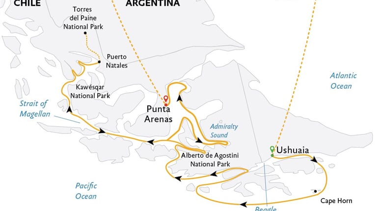Trasa plavby QE-ULT116756