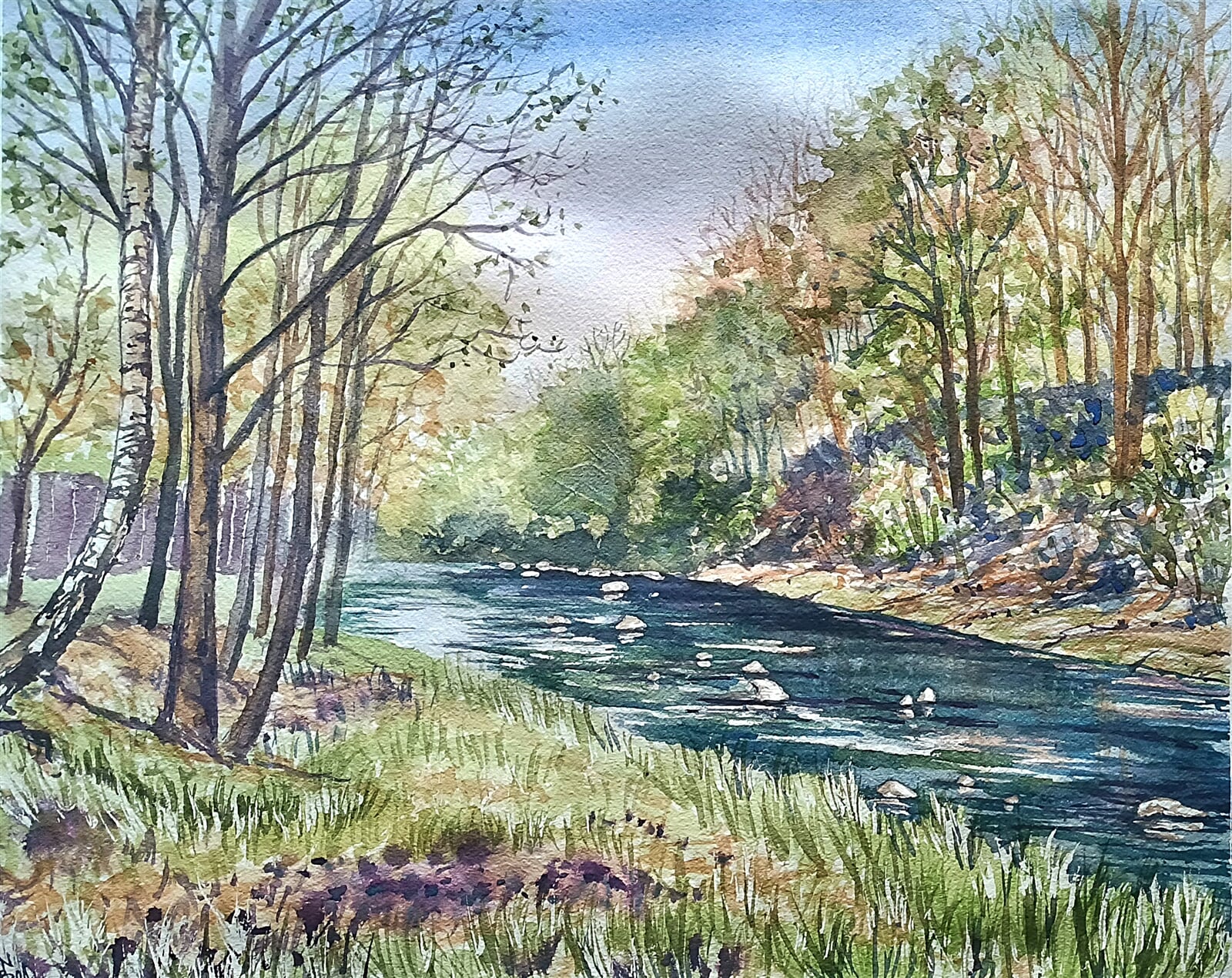 Blažena Niemcová : Léto u Olzy, 40 × 50 cm