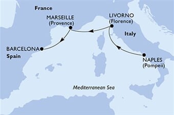 MSC Seaside - Itálie, Francie, Španělsko (Neapol)
