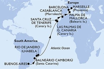 MSC FANTASIA - Argentina, Brazílie, Španělsko, Maroko, Francie (Buenos Aires)