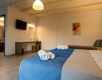 Aparthotel Ledra Maleme: fotografie vybavení exteriérů a interiérů ubytování.