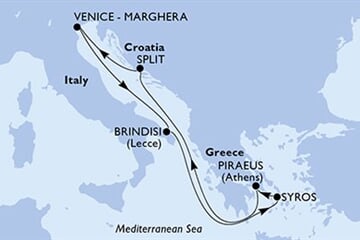 MSC ARMONIA - Itálie, Řecko, Chorvatsko (z Benátek)