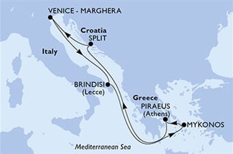 MSC Armonia - Chorvatsko, Itálie, Řecko (Split)