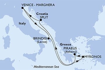 MSC Armonia - Chorvatsko, Itálie, Řecko (Split)