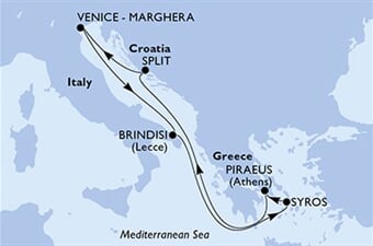 MSC Armonia - Řecko, Chorvatsko, Itálie (z Pirea)