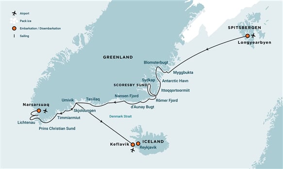 Trasa plavby Oceanwide Expedition OW-PLA11C25