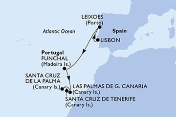 MSC Musica - Portugalsko, Španělsko (z Lisabonu)