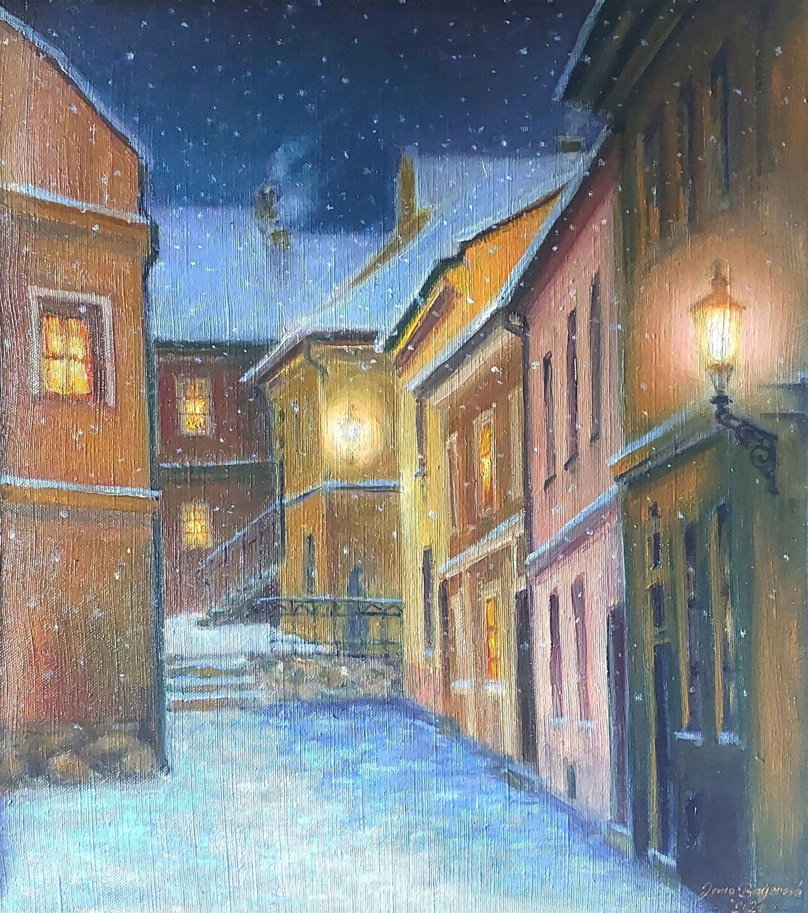 Jana Bayerová: U Templu, 50 × 45 cm