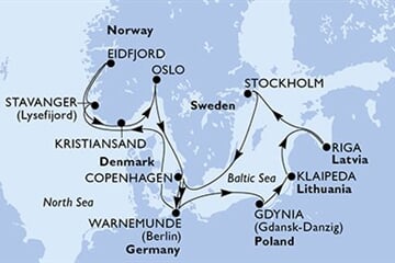 MSC Magnifica - Dánsko, Německo, Polsko, Litva, Lotyšsko, ... (z Kodaně)