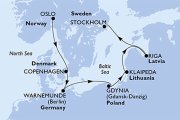 MSC Magnifica - Norsko, Dánsko, Německo, Polsko, Litva, ... (Oslo)