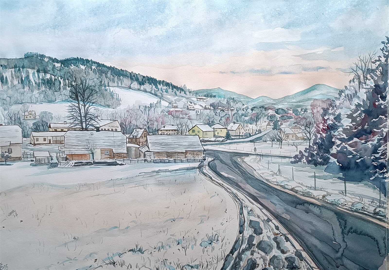 Blažena Niemcová: Nýdek, 50 × 70 cm