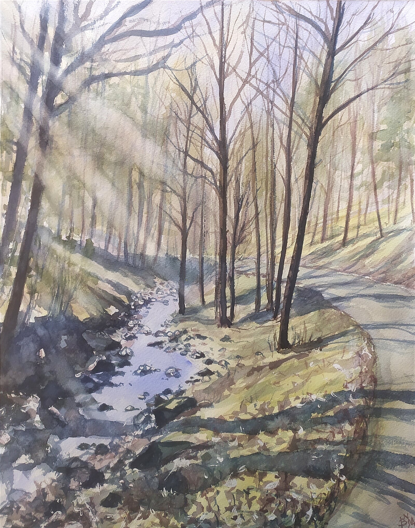 Blažena Niemcová: Bystřice, v Suchém, 50 × 40 cm