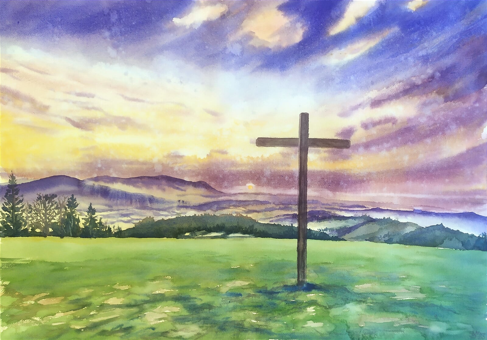 Blažena Niemcová: Na Loučce, 50 × 70 cm