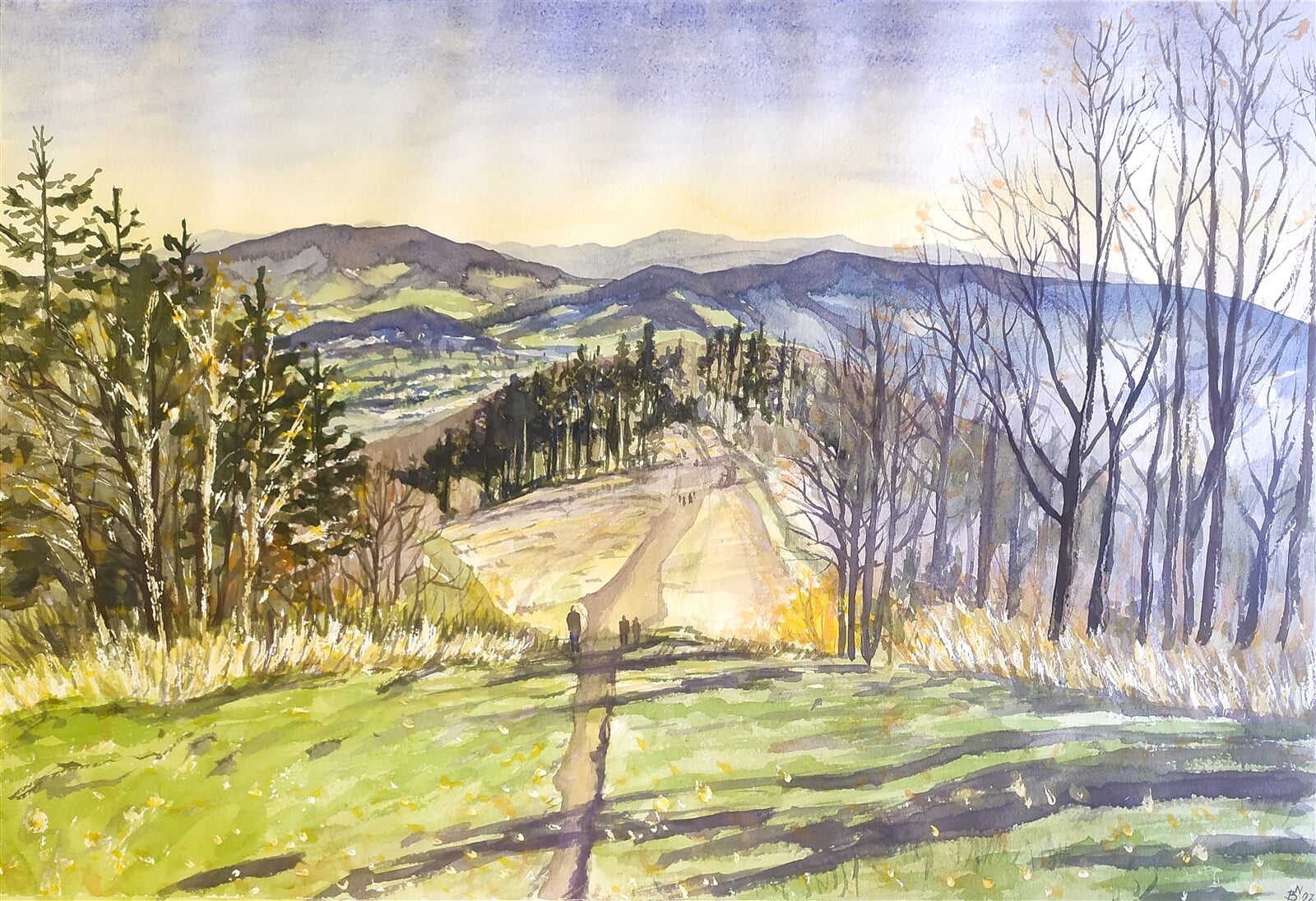 Blažena Niemcová: Na Javorovém, 50 × 70 cm