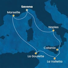 Costa Fascinosa - Itálie, Francie, Tunisko, Malta (ze Savony)