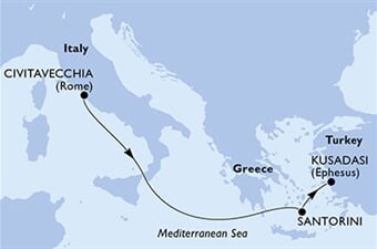 MSC Divina - Itálie, Řecko, Turecko (z Civitavecchie)