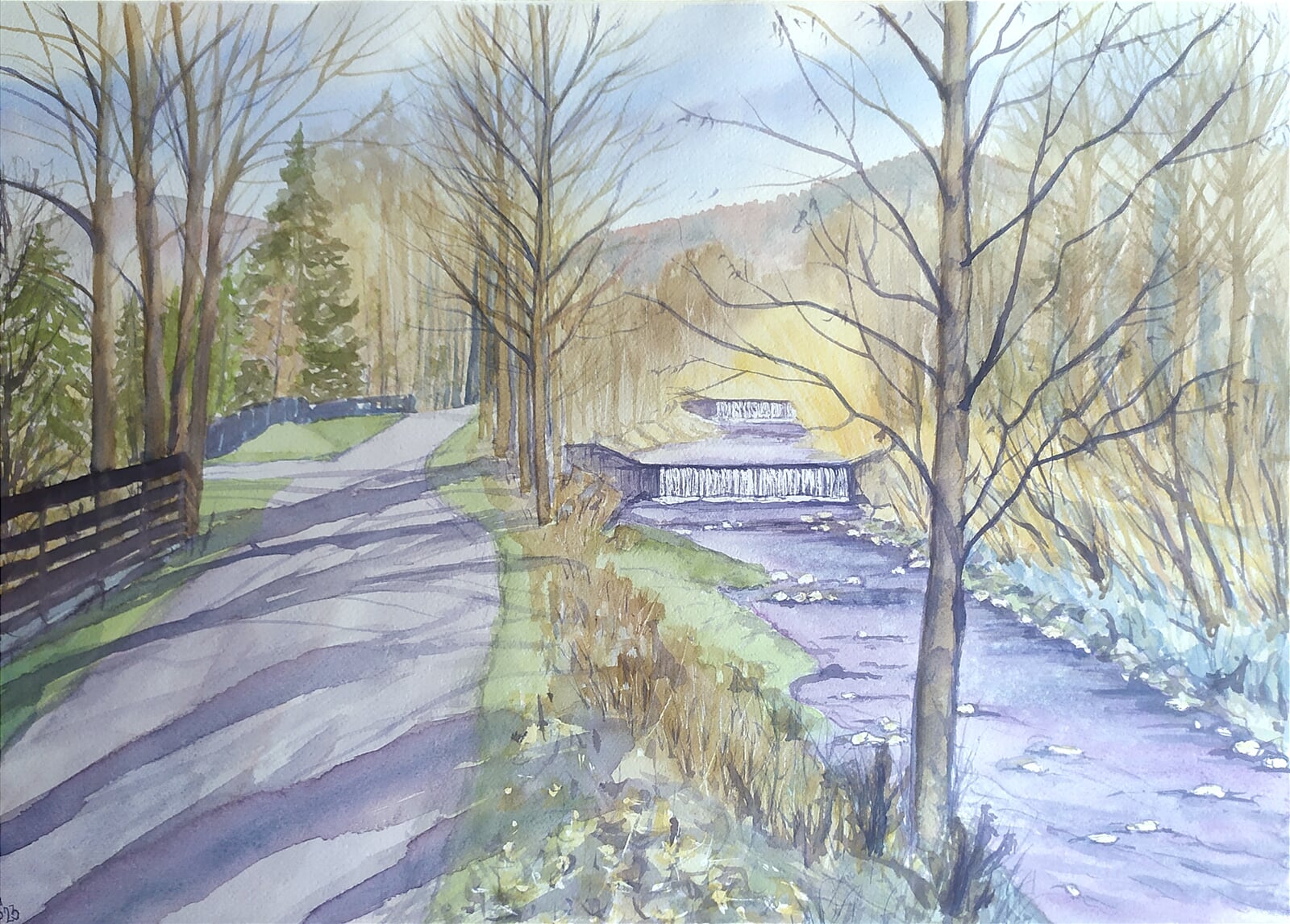 Blažena Niemcová : Jarní Hluchová, 50 × 70 cm