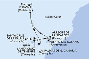 MSC MUSICA - Spanyolország, Portúgalia (az Arrecife-ből)