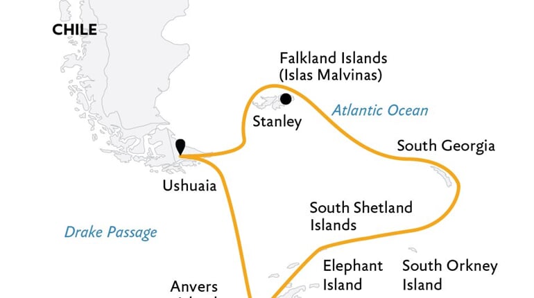 Trasa plavby QE-OEX116706