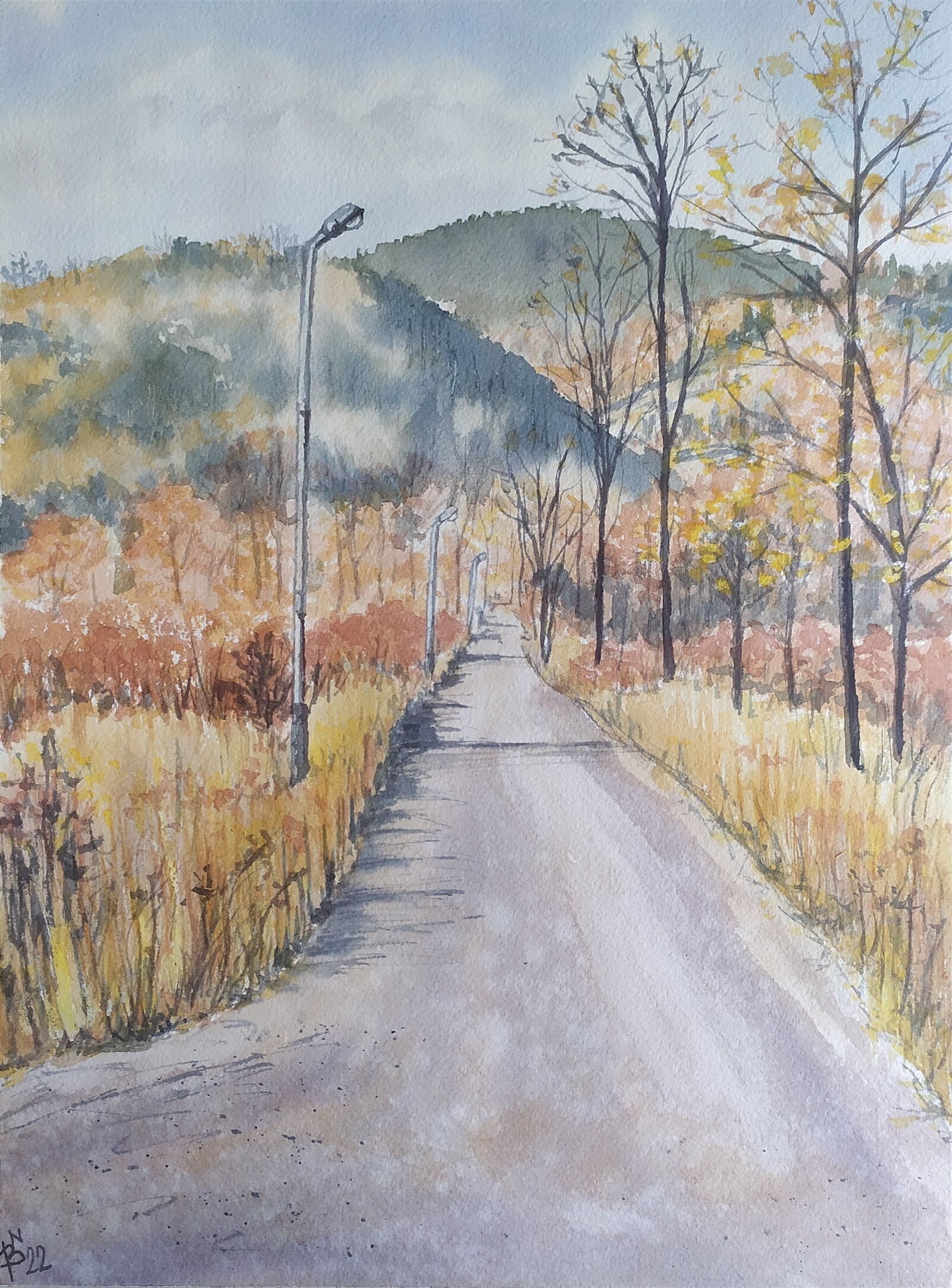 Blažena Niemcová: Nad Křivou, 40 × 30 cm