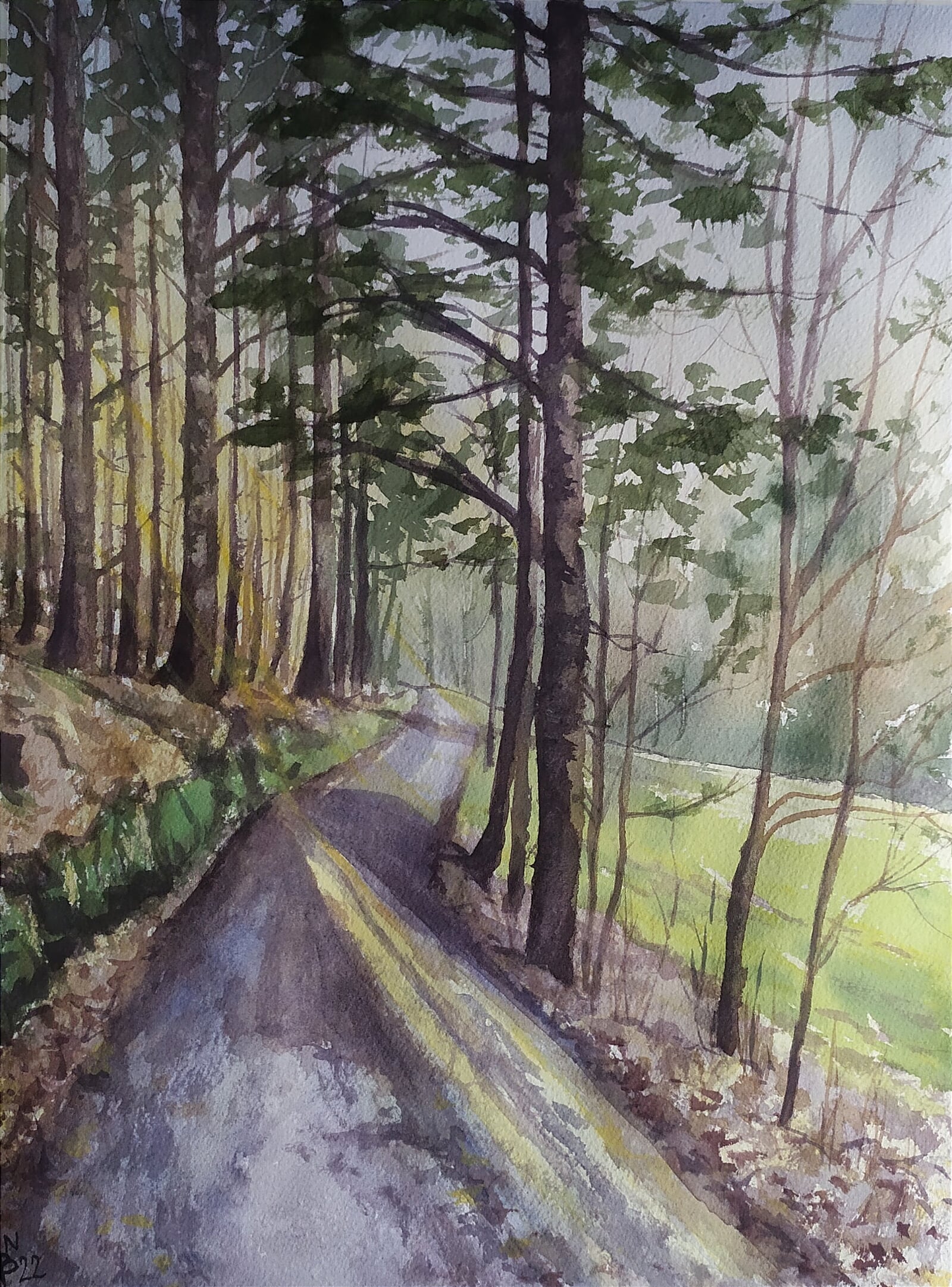 Blažena Niemcová : V lese, 40 × 30 cm