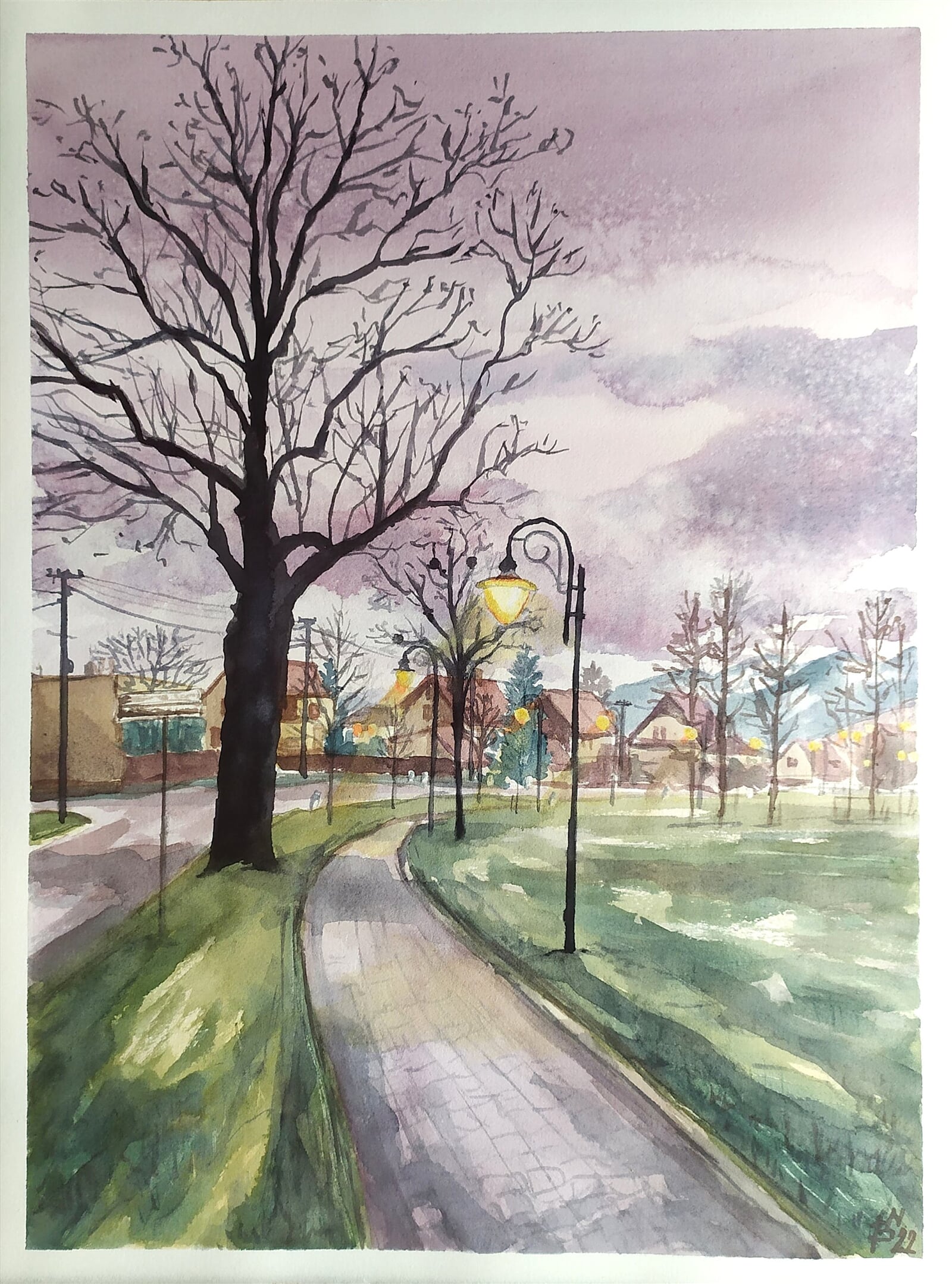 Blažena Niemcová: Vendryně, 40 × 30 cm