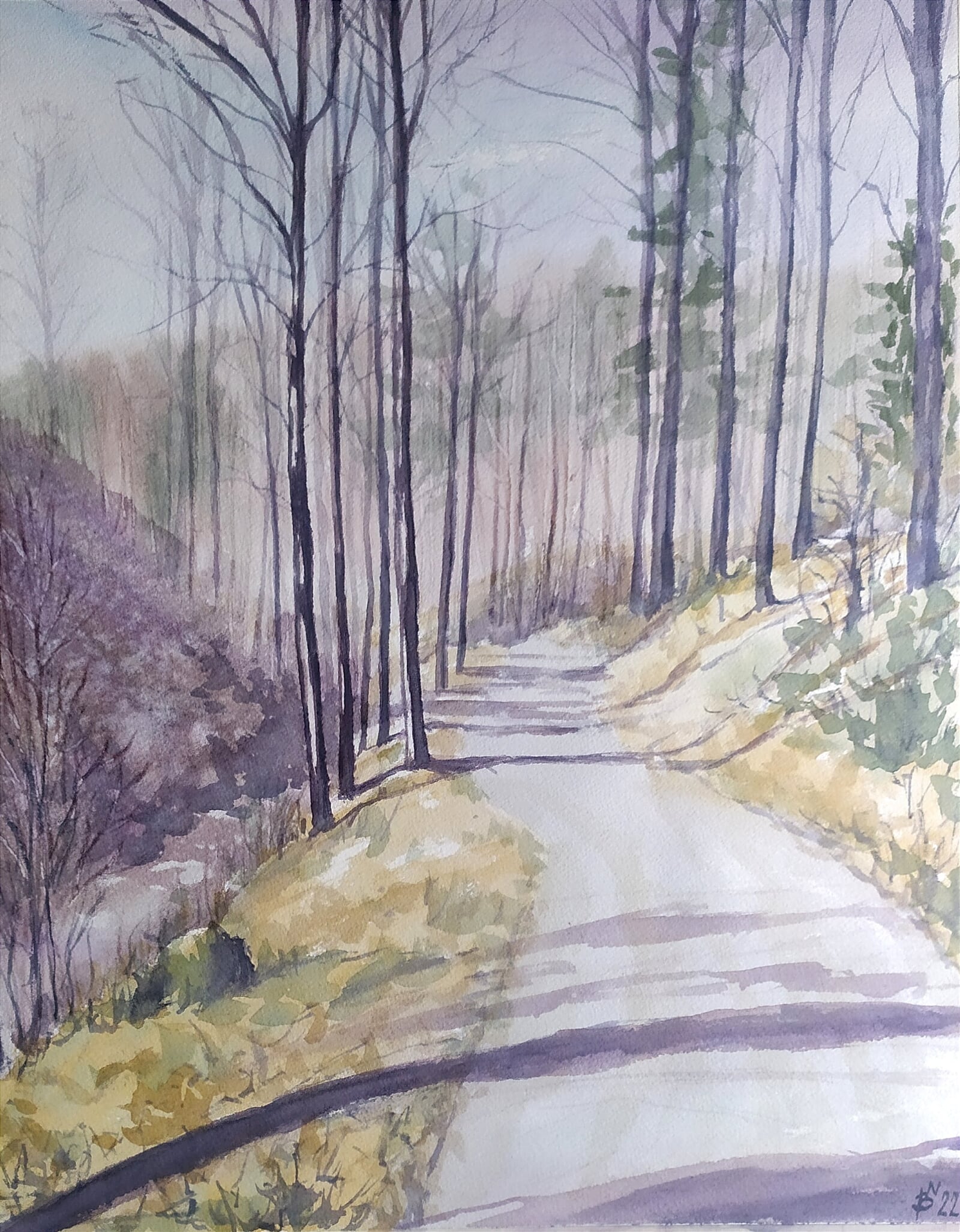 Blažena Niemcová: Jaro v Suchém, 50 × 40 cm