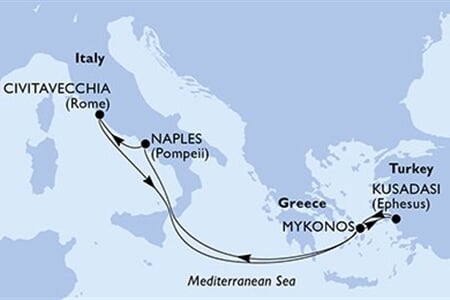 MSC DIVINA - Turecko, Řecko, Itálie (Kusadasi)