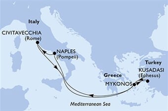 MSC Divina - Turecko, Řecko, Itálie (Kusadasi)