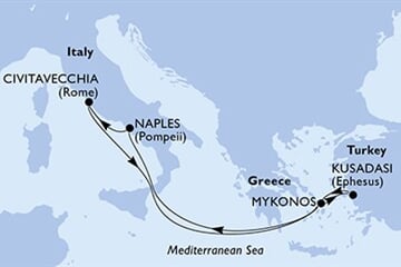 MSC Divina - Turecko, Řecko, Itálie (Kusadasi)
