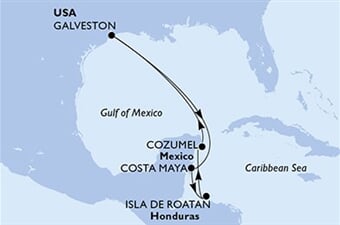 MSC Seascape - USA, Mexiko, Honduras (Galveston)