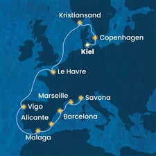 Costa Diadema - Německo, Dánsko, Norsko, Francie, Španělsko, ... (z Kielu)