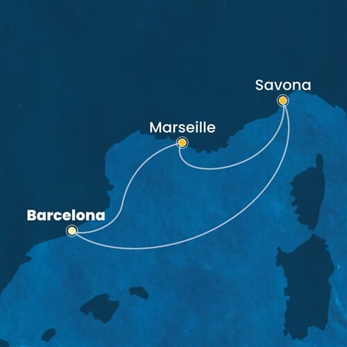 Trasa plavby CFS-BCN03306