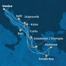 Costa Deliziosa - Itálie, Černá Hora, Řecko, Chorvatsko (z Benátek)